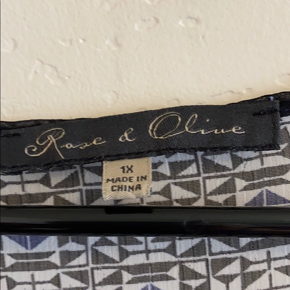 Sheer Blouse by Rose & Olive Size 1X - Picture 3 of 4